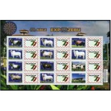 SB2789MF-FOLHA PERSONALIZADOS EXPO ZEBU, FILATELIA77 - 2009 - MINT