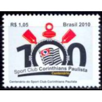 SB3027M-SELO CENTENÁRIO DO SPORT CLUB CORINTHIANS PAULISTA - 2010 - MINT SB3027M-SELO CENTENÁRIO DO SPORT CLUB CORINTHIANS PAULISTA - 2010 - MINT