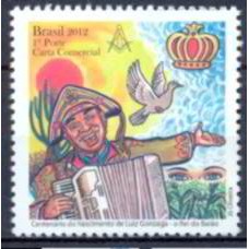 SB3242M-SELO CENTENÁRIO DE LUIZ GONZAGA REI DO BAIÃO - 2012 - MINT