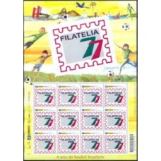 SB3310MF.03-FOLHA PERSONALIZADO A ARTE DO FUTEBOL BRASILEIRO, FILATELIA77 - 14 - MINT
