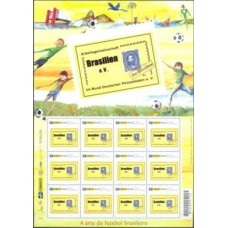 SB3310MF.04-FOLHA PERSONALIZADO A ARTE DO FUTEBOL BRASILEIRO, ARGE BRASILIEN - 16 - MINT