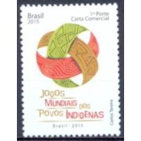 SB3439M-SELO JOGOS MUNDIAIS DOS POVOS INDÍGENAS - 2015 - MINT