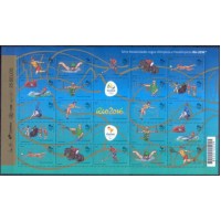SB3510MF-FOLHA MODALIDADES JOGOS OLÍMPICOS E PARALÍMPICOS RIO 2016 III - 2015 - MINT