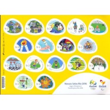 SB3595MF-MINIFOLHA NOSSOS SELOS RIO 2016 - 16 - MINT