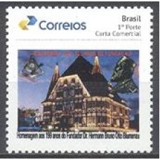 SB3697M.16-SELO PERSONALIZADO PRISMA GOMADO, 199 ANOS DO FUNDADOR DE BLUMENAU DR. HERMANN BRUNO OTTO BLUMENAU - 2018 - MINT
