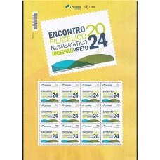 SB3697MF.71-FOLHA PERSONALIZADO PRISMA GOMADO, ENCONTRO FILATÉLICO NUMISMÁTICO RIBEIRÃO PRETO 2024 - 2024 - MINT