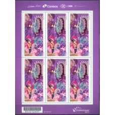 SB3747MF-FOLHA 6 SELOS NATAL - SOLDADINHO DE CHUMBO - GOMADO - 2017 - MINT
