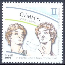 SB3819M-SELO SIGNOS DO ZODÍACO, GÊMEOS - 2019 - MINT
