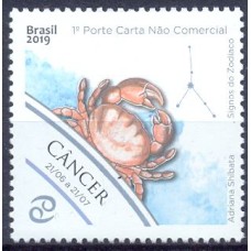 SB3829M-SELO SIGNOS DO ZODÍACO, CÂNCER - 2019 - MINT