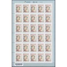 SB3946MF-FOLHA 30 SELOS CENTENÁRIO DO NASCIMENTO DE CLARICE LISPECTOR - 2020 - MINT