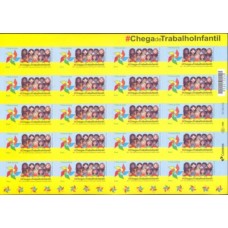 SB3984MF-FOLHA 20 SELOS ANO INTERNACIONAL PARA ELIMINAÇÃO DO TRABALHO INFANTIL, AUTOADESIVO - 2021 - MINT