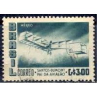 SBA080U-SELO AÉREO EXPOSIÇÃO FILATÉLICA ANO SANTOS DUMONT, 3,00 - 1956 - U SBA080U-SELO AÉREO EXPOSIÇÃO FILATÉLICA ANO SANTOS DUMONT, 3,00 - 1956 - U