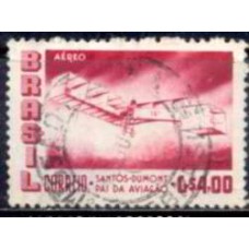 SBA082U-SELO AÉREO EXPOSIÇÃO FILATÉLICA ANO SANTOS DUMONT, 4,00 - 1956 - U