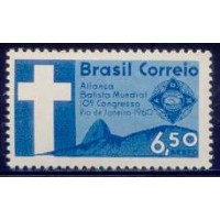 SBA098M-SELO AÉREO 10º CONGRESSO DA ALIANÇA BATISTA MUNDIAL - 1960 - MINT SBA098M-SELO AÉREO 10º CONGRESSO DA ALIANÇA BATISTA MUNDIAL - 1960 - MINT