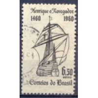 SBA100U-SELO AÉREO 5º CENTENÁRIO DA MORTE DO INFANTE DOM HENRIQUE DE AVIS "O NAVEGADOR" - 1960 - U