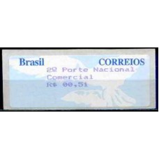 SE0010MA-SELO-ETIQUETA POMBA BRANCA FUNDO AZUL, 0,51 - 1997 - MINT SE0010MA-SELO-ETIQUETA POMBA BRANCA FUNDO AZUL, 0,51 - 1997 - MINT