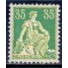 SUI0122N-SELO HELVETIA, 35C - SUÍÇA - 1907/17 - N
