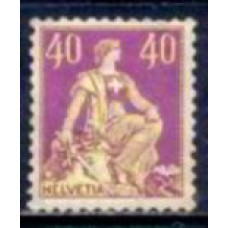 SUI0123N-SELO HELVETIA, 40C - SUÍÇA - 1907/17 - N