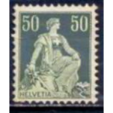 SUI0124N-SELO HELVETIA, 50C - SUÍÇA - 1907/17 - N