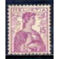 SUI0133N-SELO HELVETIA, 15C - SUÍÇA - 1909 - N