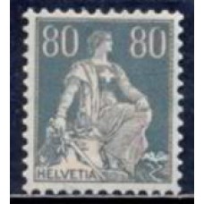 SUI0166N-SELO HELVETIA, 80C - SUÍÇA - 1917/22 - N