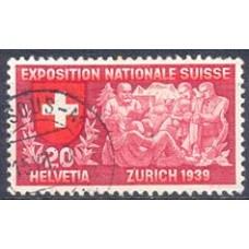SUI0321U-SELO EXPOSIÇÃO NACIONAL DE ZURIQUE - LEGENDA EXPOSITION NATIONALE SUISSE, 20C - SUÍÇA - 1939 - U