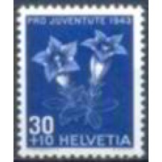 SUI0391M-SELO PRÓ JUVENTUDE - FLORES, 30C - SUÍÇA - 1943 - MINT