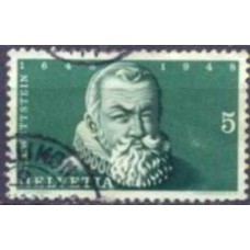 SUI0453U-SELO TRICENTENÁRIO DA ASSINATURA DO TRATADO DE WESTPHALIE - SUÍÇA - 1948 - U