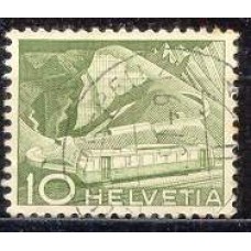 SUI0483U-SELO TECNOLOGIAS E PAISAGENS, 10C - SUÍÇA - 1949 - U