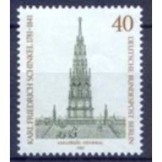 ABE0601M-SELO 200º ANIVERSÁRIO DE NASCIMENTO DO ARQUITETO KARL-FRIEDRICH SCHINKEL - ALEMANHA BERLIN - 1981 - MINT