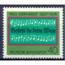 ALF0742M-SELO TRICENTENÁRIO DA MORTE DE PAUL GERHART - ALEMANHA FEDERAL - 1976 - MINT