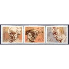 ALF0806NS-SE-TENANT PRÊMIOS NOBEL DA LITERATURA DE LÍNGUA ALEMÃ (DO BLOCO) - ALEMANHA FEDERAL - 1978 - MINT