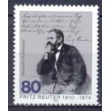ALF1095M-SELO 175º ANIVERSÁRIO DE NASCIMENTO DO ESCRITOR FRITZ REUTER - ALEMANHA FEDERAL - 1985 - MINT