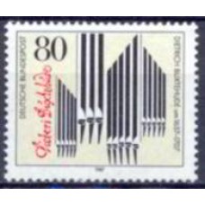 ALF1155M-SELO 350º ANIVERSÁRIO DE NASCIMENTO DO COMPOSITOR E ORGANISTA DIETRICH BUXTEHUDE - ALEMANHA FEDERAL - 1987 - MINT