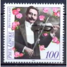 ALF1708M-SELO CINQUENTENÁRIO DA MORTE DO COMPOSITOR PAUL LINCKE - ALEMANHA - 1996 - MINT