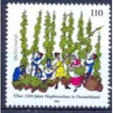 ALF1831M-SELO 1100 ANOS DA CULTURA DO LÚPULO NA ALEMANHA - ALEMANHA - 1998 - MINT