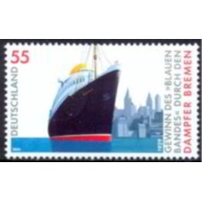 ALF2237M-SELO 75º ANIVERSÁRIO DA OBTENÇÃO DA FITA AZUL PARA O NAVIO BREMEN - ALEMANHA - 2004 - MINT