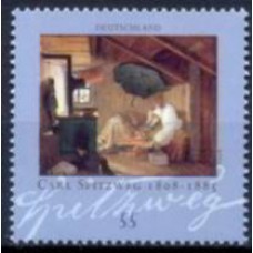 ALF2472M-SELO PINTOR CARL SPITZWEG - ALEMANHA - 2008 - MINT