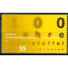 ALF2493M-SELO CENTENÁRIO DA ASSOCIAÇÃO CRISTÃ PARA CEGOS - ALEMANHA - 2008 - MINT