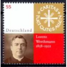 ALF2523M-SELO FUNDADOR DA CARITAS PADRE LORENZ WERTHMANN - ALEMANHA - 2008 - MINT
