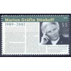 ALF2588M-SELO JORNALISTA E ESCRITOR MARION GRAFIN DONHOFF - ALEMANHA - 2009 - MINT