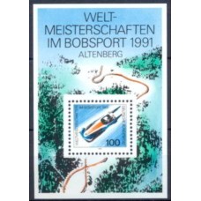 ALFB022M-BLOCO CAMPEONATO MUNDIAL DE BOBSLEIGH 1991 - ALEMANHA FEDERAL - 1991 - MINT