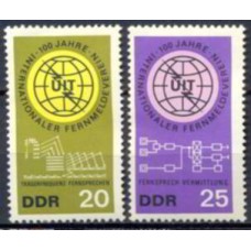 ALO0815N-SÉRIE CENTENÁRIO DA UNIÃO INTERNACIONAL DE TELECOMUNICAÇÕES - ALEMANHA ORIENTAL - 1965 - N