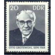 ALO0852N-SELO ANIVERSÁRIO DE MORTE DO PRESIDENTE OTTO GROTEWOHL - ALEMANHA ORIENTAL - 1965 - N