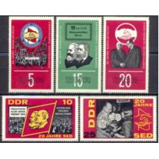 ALO0870N-SÉRIE 20º ANIVERSÁRIO DO PARTIDO SOCIALISTA UNITÁRIO ALEMÃO - ALEMANHA ORIENTAL - 1966 - N