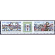 ALO2942MA-TRÍPTICO 11ª EXPOSIÇÃO FILATÉLICA DA JUVENTUDE - ALEMANHA ORIENTAL - 1990 - MINT