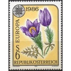 AUS1676M-SELO SÉRIE EUROPA - PROTEÇÃO À NATUREZA E AO MEIO AMBIENTE - ÁUSTRIA - 1986 - MINT