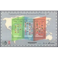 BL0245M-BLOCO CENTENÁRIO DA FEDERAÇÃO INTERNACIONAL DE FILATELIA - FIP - 2026 - MINT