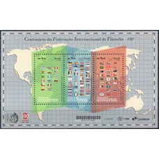 BL0245M-BLOCO CENTENÁRIO DA FEDERAÇÃO INTERNACIONAL DE FILATELIA - FIP - 2026 - MINT