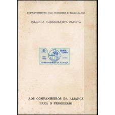 FO0025.08-FOLHINHA OFICIAL HOMENAGEM AOS COMPANHEIROS DA ALIANÇA PARA O PROGRESSO - 1966 - FERRUGEM ACENTUADA